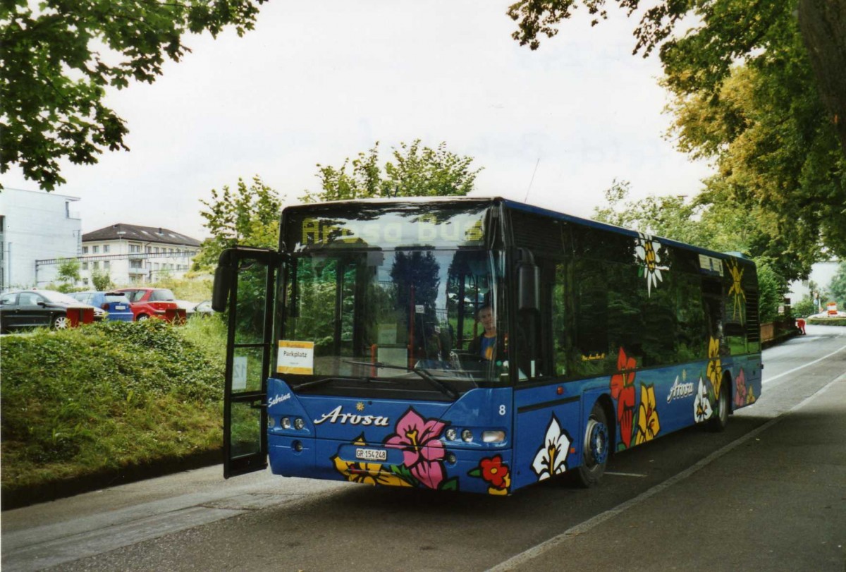 (119'123) - Pfosi, Chur - Nr. 8/GR 154'248 - Neoplan am 12. Juli 2009 in Frauenfeld, Open-Air