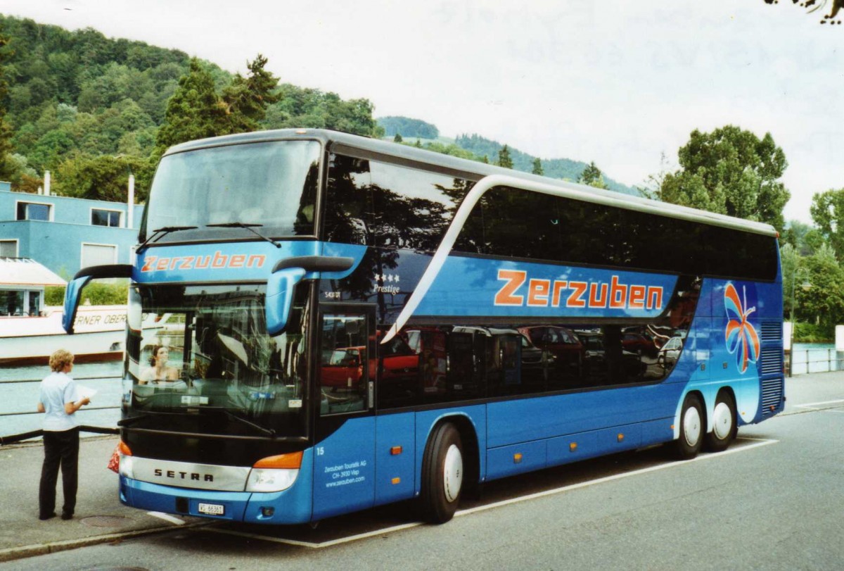 (119'325) - Zerzuben, Visp-Eyholz - Nr. 15/VS 66'361 - Setra am 31. Juli 2009 bei der Schifflndte Thun