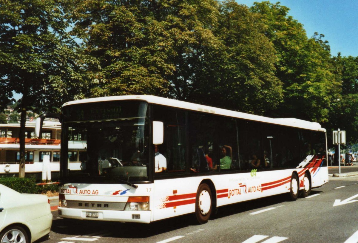 (120'026) - ARAG Ruswil - Nr. 17/LU 15'752 - Setra am 15. August 2009 beim Bahnhof Luzern