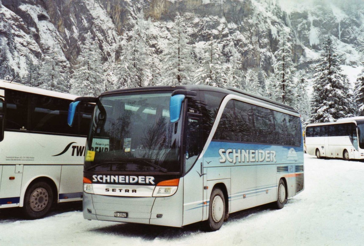 (123'723) - Schneider, Langendorf - SO 21'942 - Setra am 9. Januar 2010 in Adelboden, Unter dem Birg