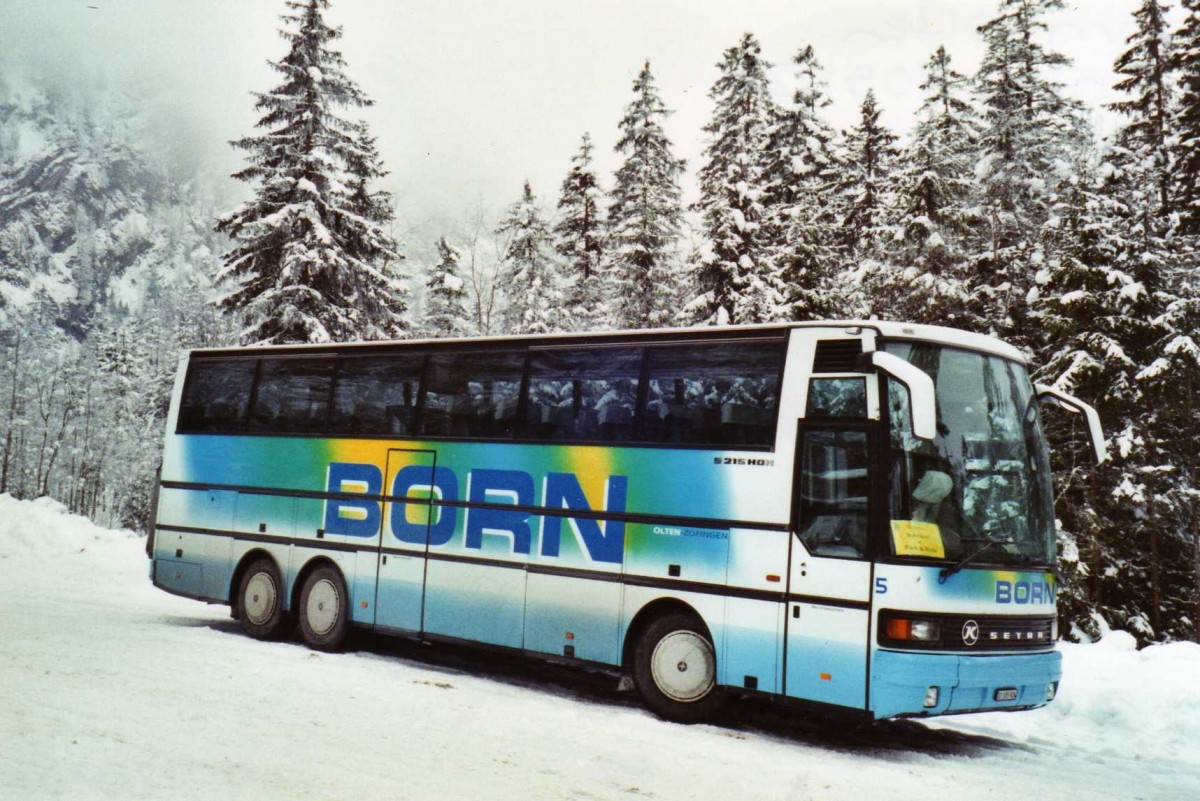 (123'727) - Born, Olten - Nr. 5/SO 105'924 - Setra am 9. Januar 2010 in Adelboden, Unter dem Birg