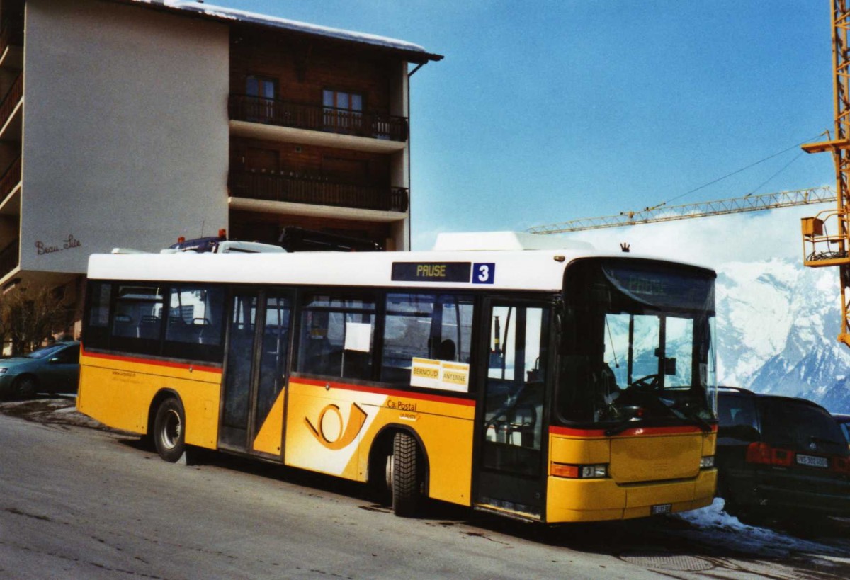 (124'635) - Lathion, Sion - BE 131'388 - Volvo/Hess (ex MOB Montreux Nr. 26; ex Maag, Kloten Nr. 38) am 9. Mrz 2010 in Haute-Nendaz, Tl