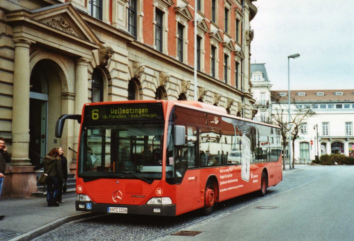 (124'805) - SWK Konstanz - Nr. 16/KN-C 1116 - Mercedes am 10. Mrz 2010 in Konstanz, Post/Marktsttte