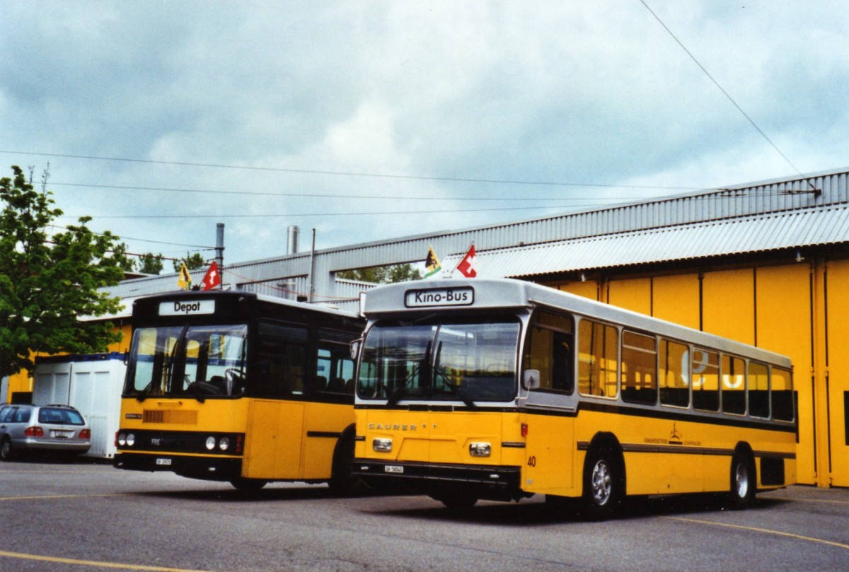 (126'311) - Wanner, Schleitheim - Nr. 40/SH 58'045 - Saurer/Hess (ex Riklic, Schaffhausen; ex VBSH Schaffhausen Nr. 40; ex VBSH Schaffhausen Nr. 19) am 16. Mrz 2010 in Schaffhausen, Busdepot VBSH