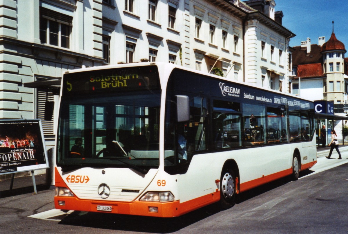 (126'509) - BSU Solothurn - Nr. 69/SO 142'069 - Mercedes am 24. Mai 2010 beim Hauptbahnhof Solothurn