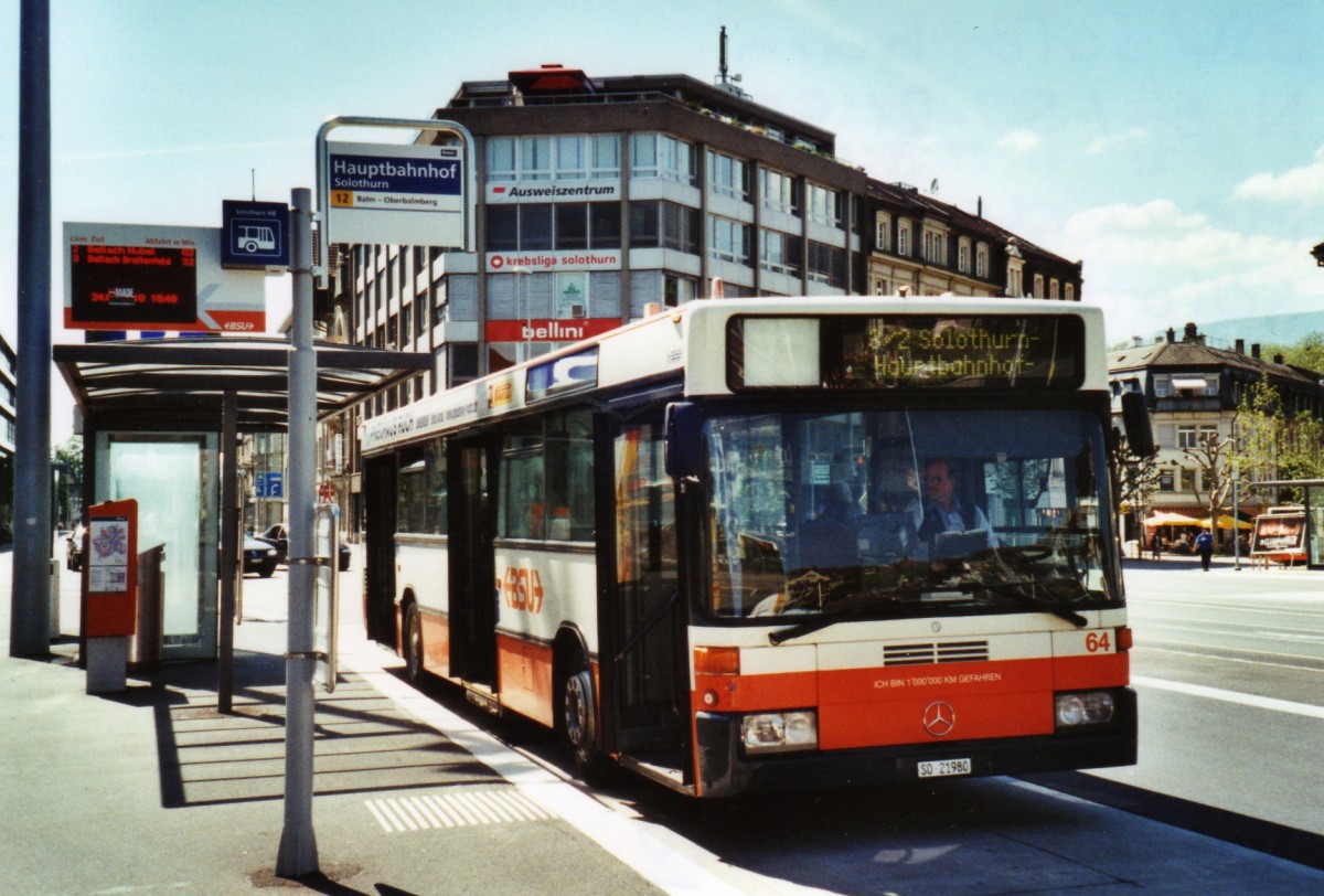 (126'513) - BSU Solothurn - Nr. 64/SO 21'980 - Mercedes am 24. Mai 2010 beim Hauptbahnhof Solothurn