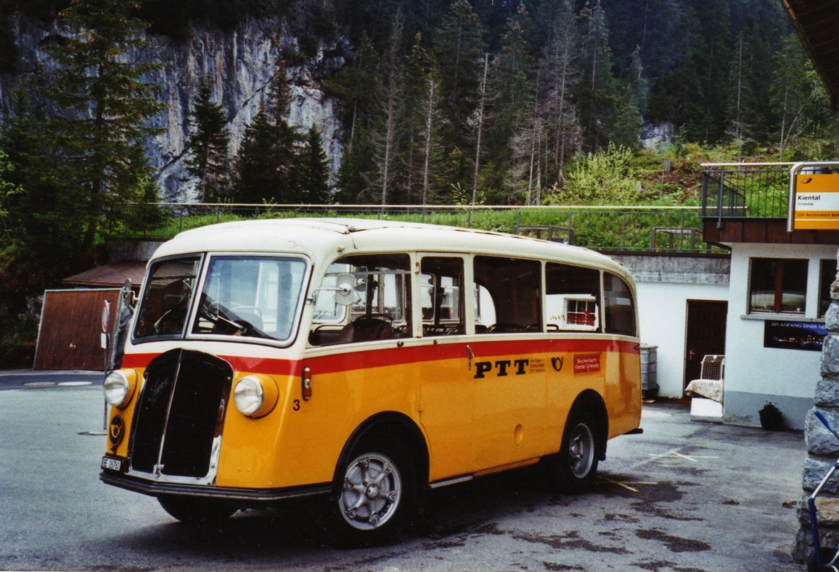 (126'711) - Schmid, Thrishaus - Nr. 3/BE 26'760 - Saurer/Gangloff (ex Geiger, Adelboden Nr. 3) am 29. Mai 2010 auf der Griesalp