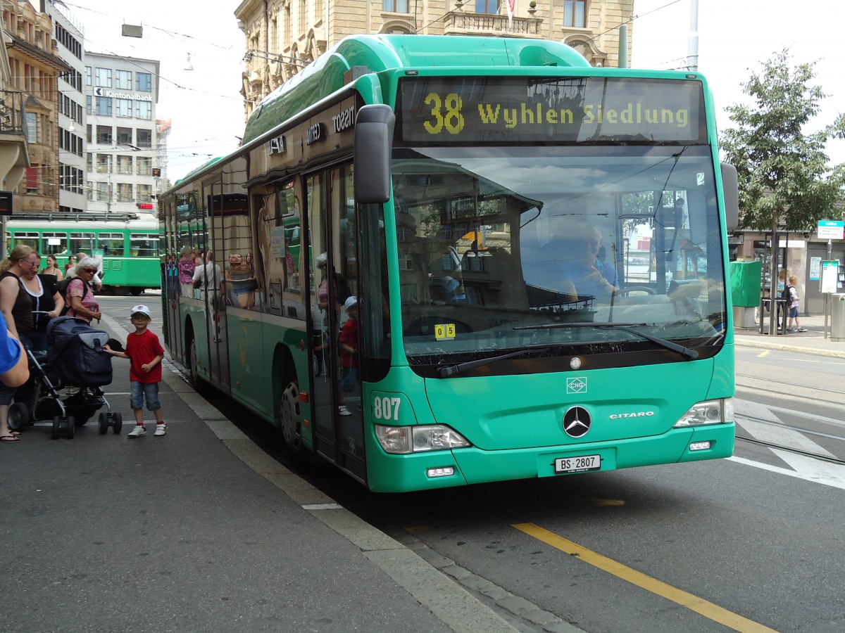 (127'671) - BVB Basel - Nr. 807/BS 2807 - Mercedes am 6. Juli 2010 in Basel, Schifflnde