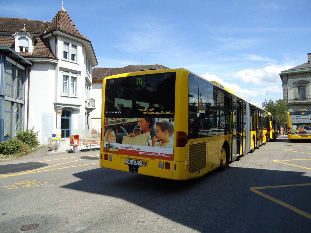 (127'701) - AAGL Liestal - Nr. 89/BL 6131 - Mercedes am 6. Juli 2010 beim Bahnhof Liestal