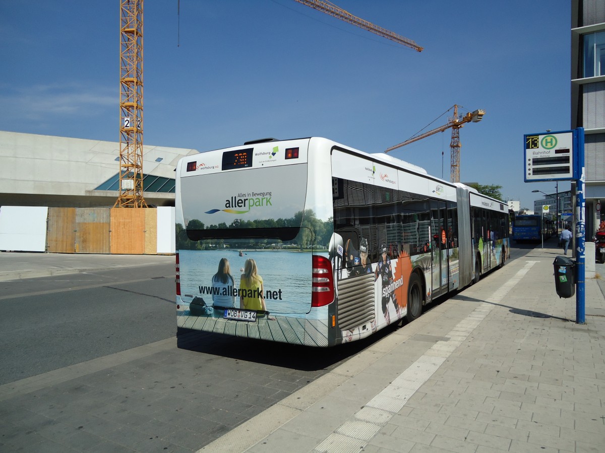 (127'756) - WVG Wolfsburg - Nr. 814/WOB-VG 14 - Mercedes am 8. Juli 2010 beim Hauptbahnhof Wolfsburg