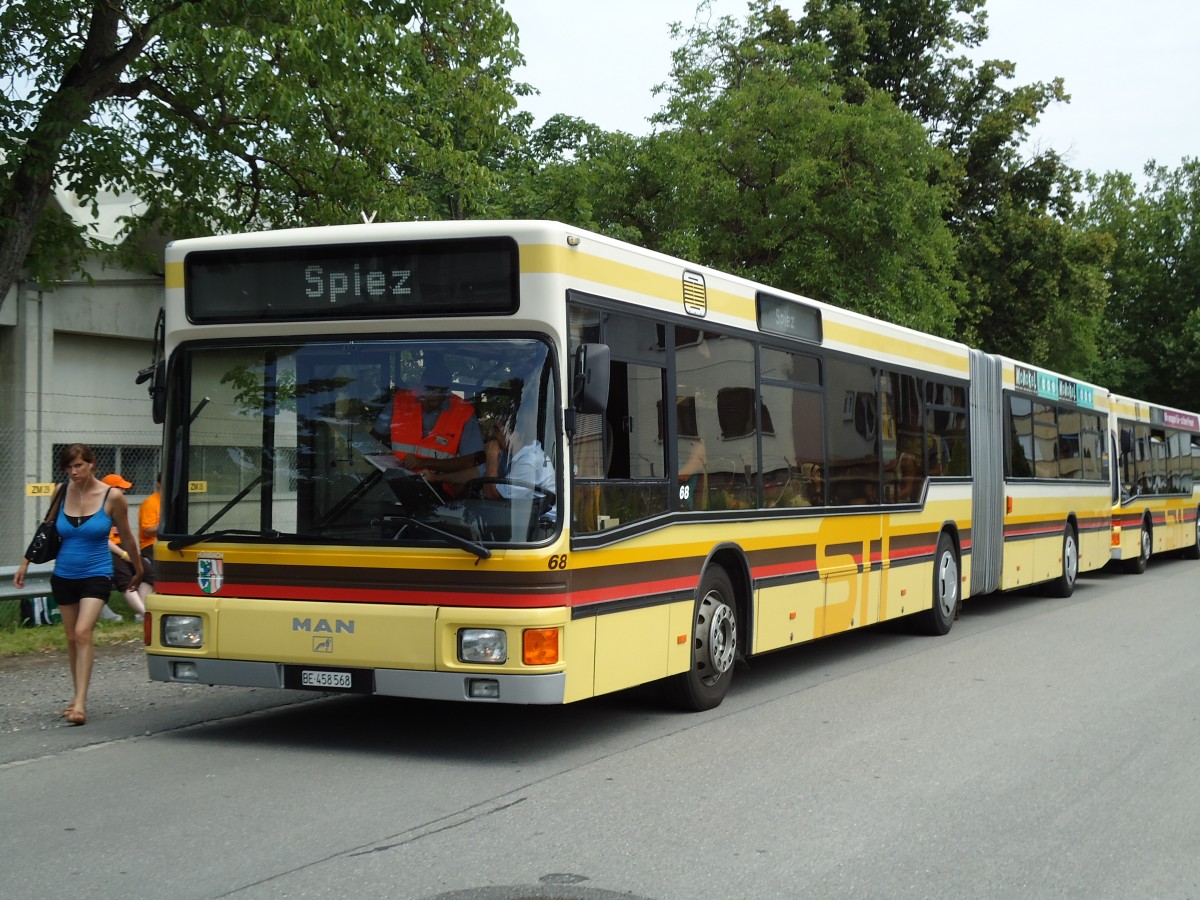 (127'942) - STI Thun - Nr. 68/BE 458'568 - MAN am 11. Juli 2010 in Thun, Rtlistrasse