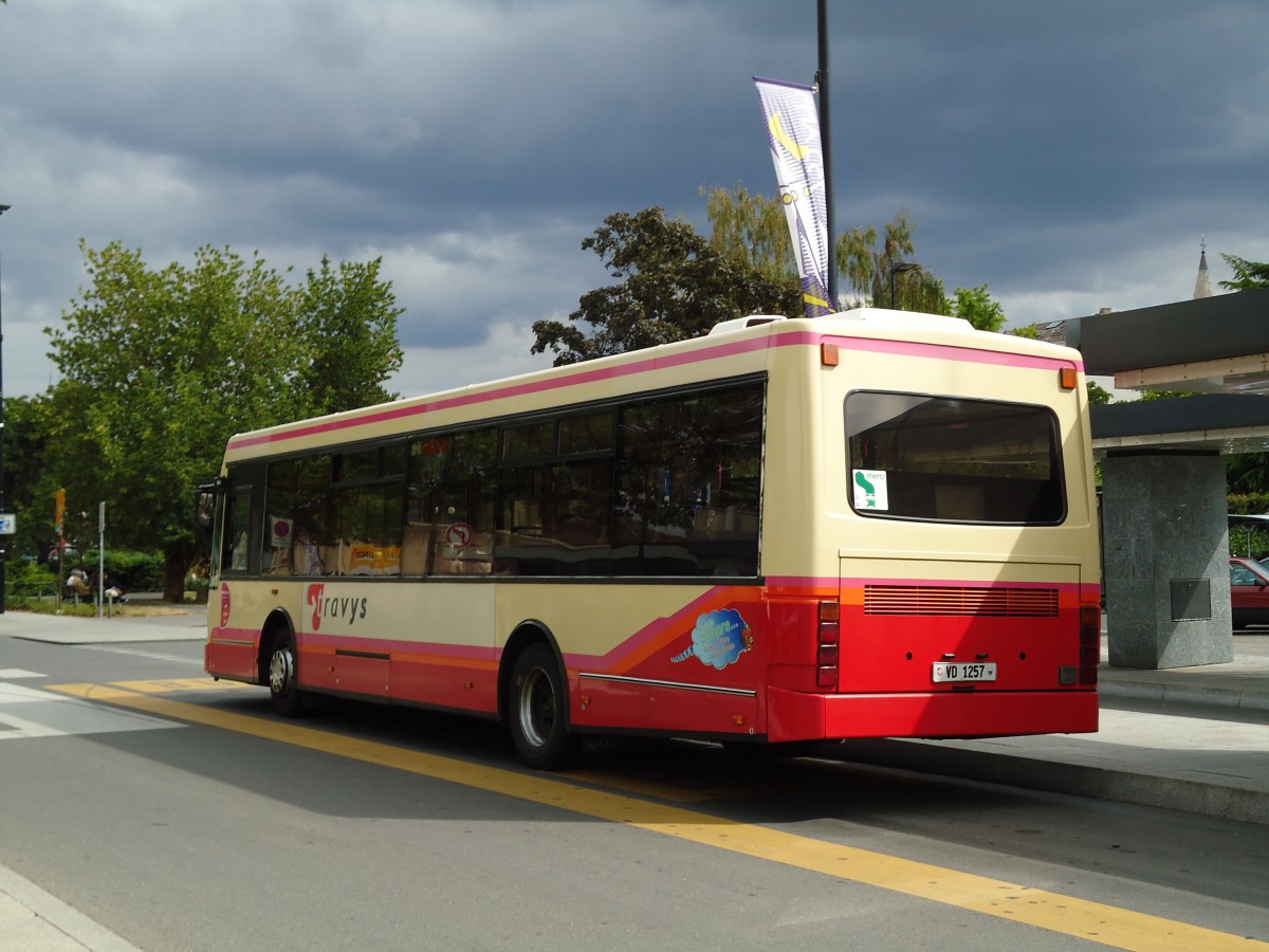 (128'104) - TRAVYS Yverdon - VD 1257 - Volvo/Berkhof (ex TPYG Yverdon) am 26. Juli 2010 beim Bahnhof Yverdon