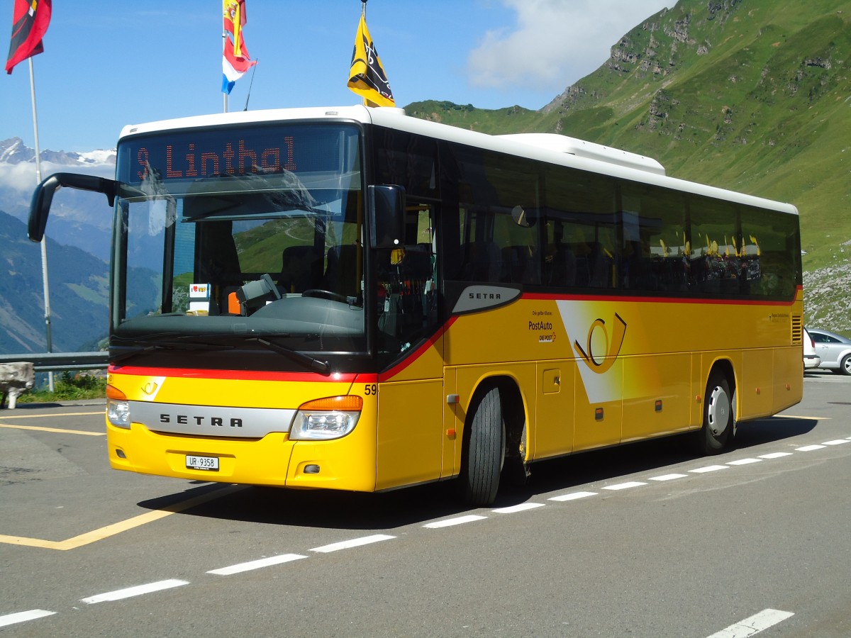 (128'246) - AAGU Altdorf - Nr. 59/UR 9358 - Setra am 7. August 2010 in Unterschchen, Balm