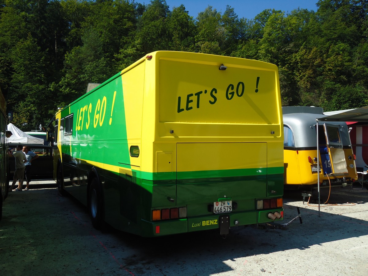 (129'003) - Meier, Blach - ZH 446'579 - Mercedes/Lauber (ex Jaggi, Kippel) am 22. August 2010 in Thayngen, Wohnbustreffen