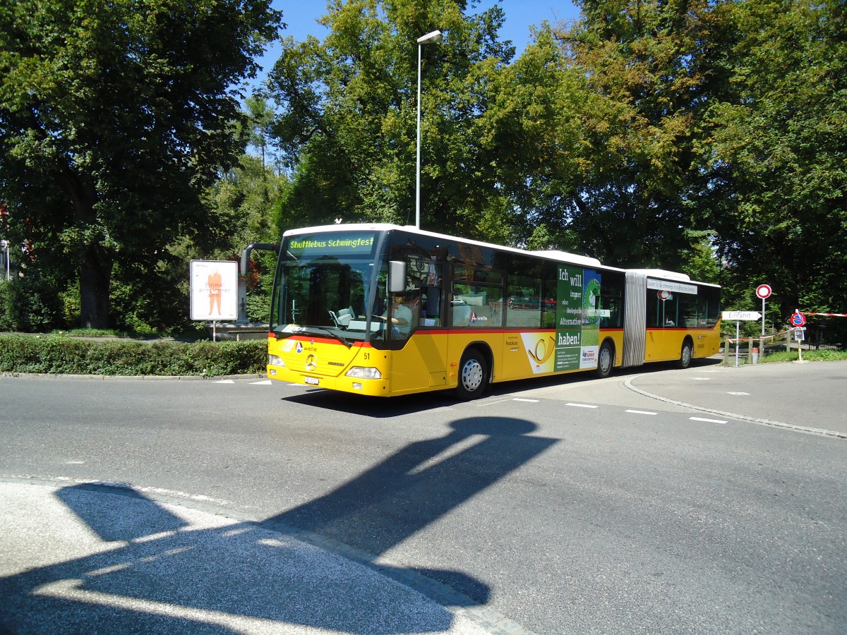 (129'055) - Steffen, Remetschwil - Nr. 51/AG 6315 - Mercedes am 22. August 2010 beim Bahnhof Frauenfeld