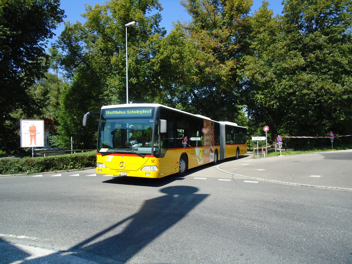 (129'058) - Steffen, Remetschwil - Nr. 52/AG 6180 - Mercedes am 22. August 2010 beim Bahnhof Frauenfeld