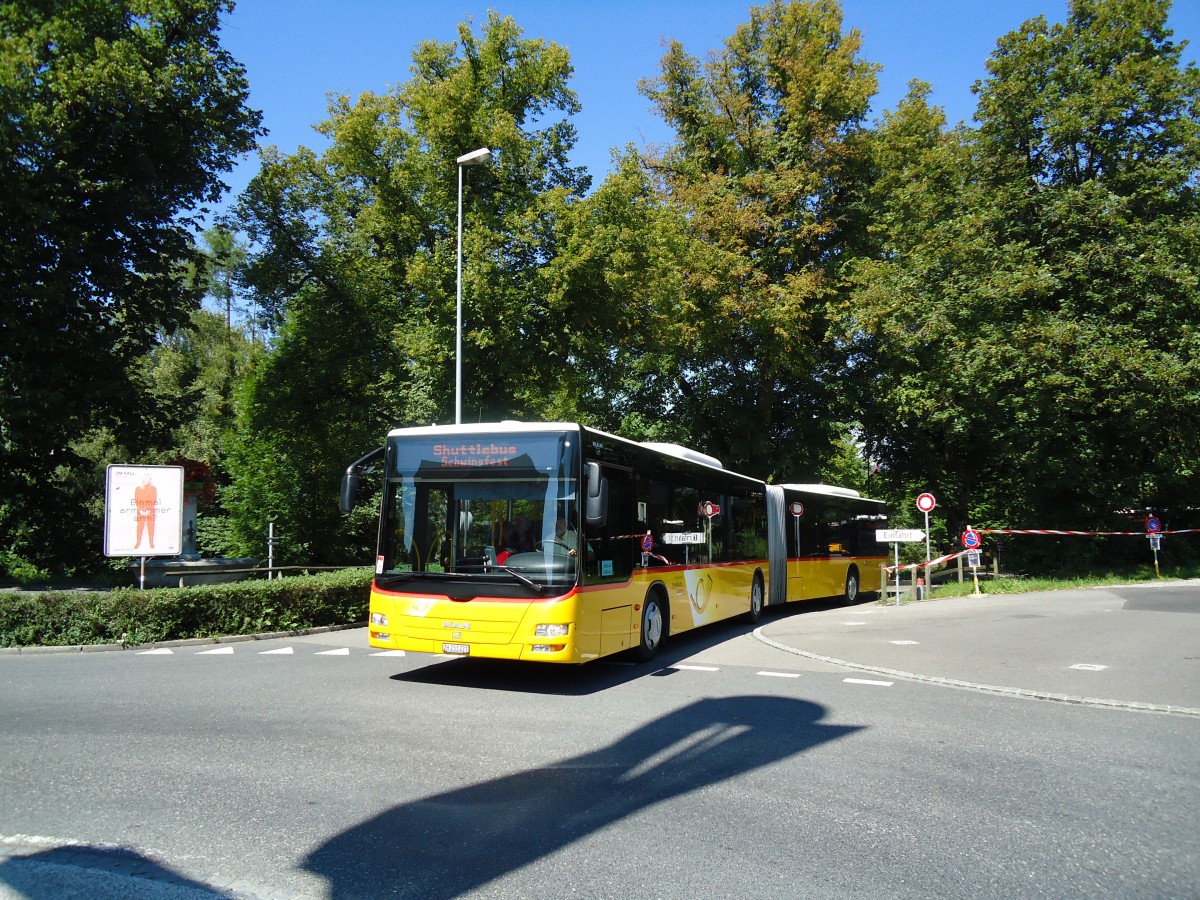 (129'070) - Stutz, Jonen - Nr. 242/ZH 233'221 - MAN am 22. August 2010 beim Bahnhof Frauenfeld