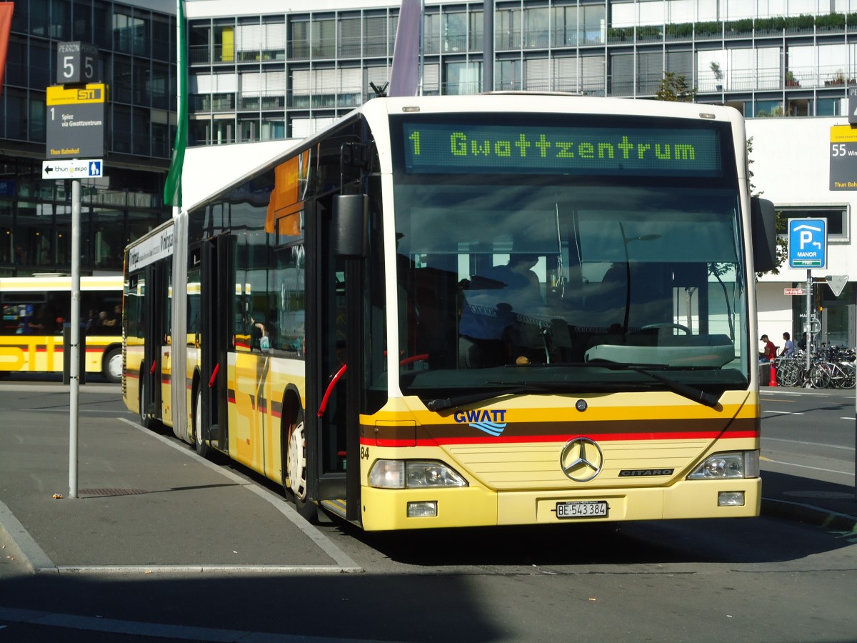 (129'320) - STI Thun - Nr. 84/BE 543'384 - Mercedes am 4. September 2010 beim Bahnhof Thun