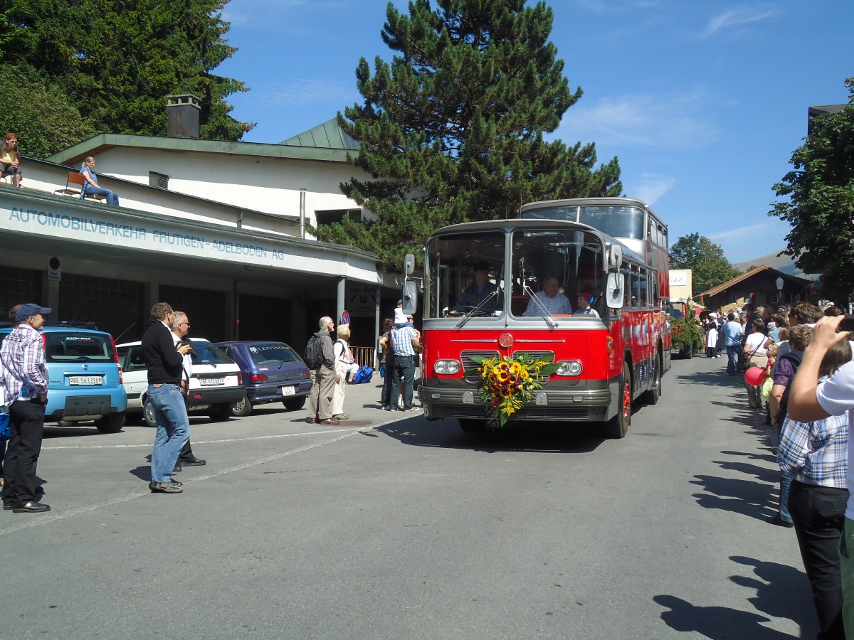 (129'422) - Huselmann, Bern - Nr. 26/BE 160 U - FBW/Vetter-R&J Anderthalbdecker (ex AFA Adelboden Nr. 9) am 5. September 2010 beim Autobahnhof Adelboden