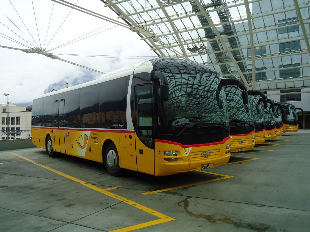 (129'754) - PostAuto Graubnden - GR 162'977 - MAN am 18. September 2010 in Chur, Postautostation