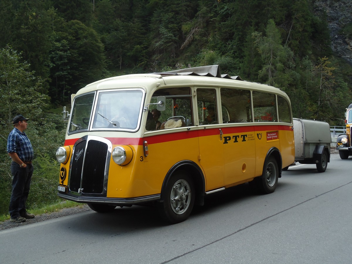 (129'857) - Schmid, Thrishaus - Nr. 3/BE 26'760 - Saurer/Gangloff (ex Geiger, Adelboden Nr. 3) am 18. September 2010 bei Valendas