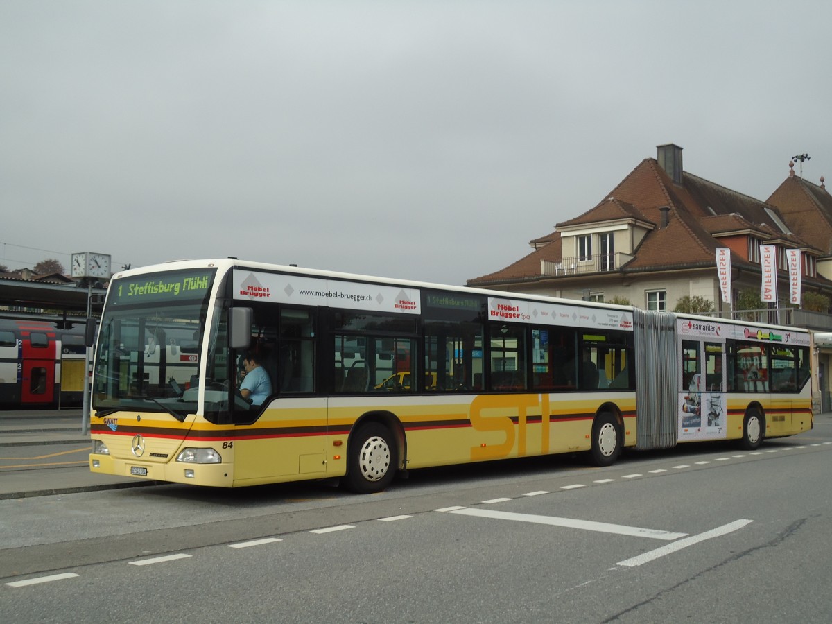 (130'309) - STI Thun - Nr. 84/BE 543'384 - Mercedes am 11. Oktober 2010 beim Bahnhof Spiez