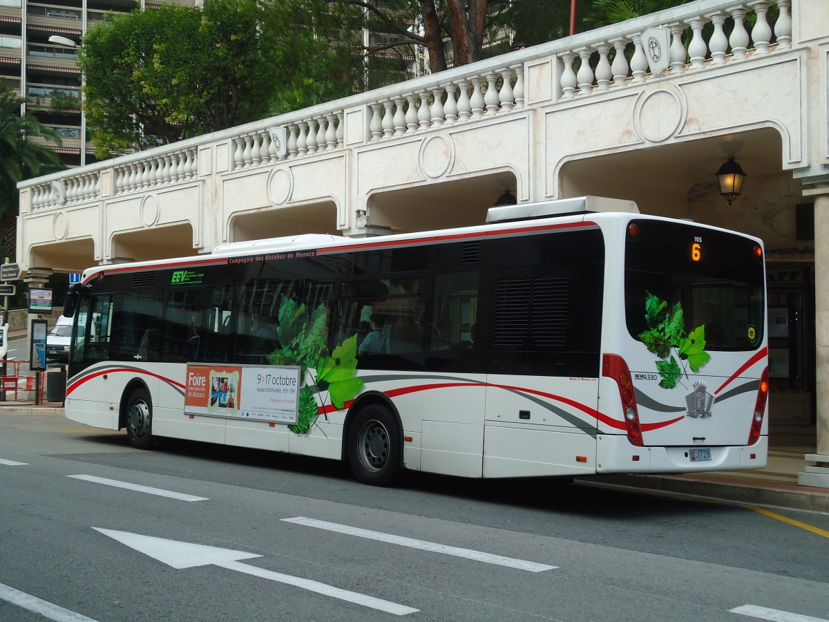 (130'653) - CAM Monaco - Nr. 105/J728 - Van Hool am 16. Oktober 2010 in Monaco, Casino