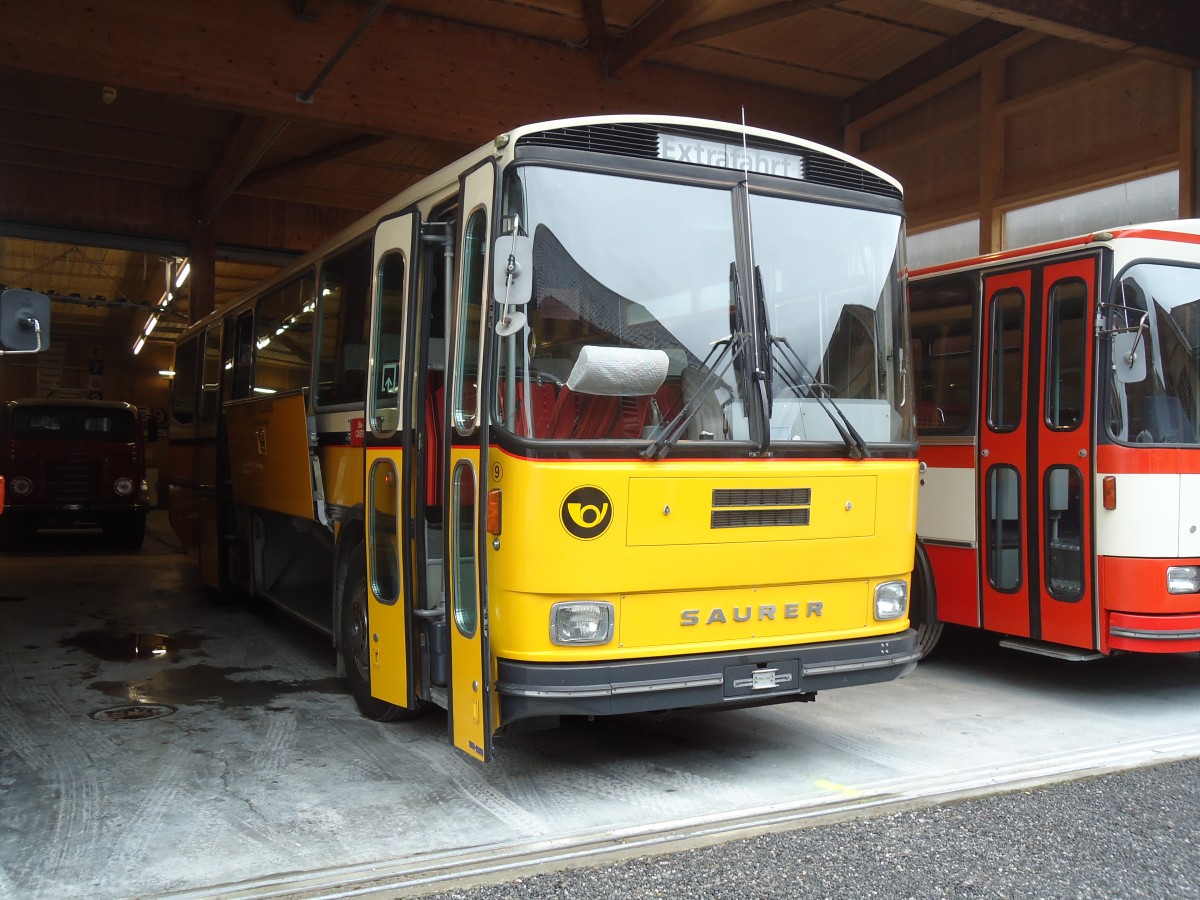 (130'797) - Biegger, Uster - Nr. 9 - Saurer/R&J (ex P 24'366) am 24. Oktober 2010 in Ziegelbrcke, Museum