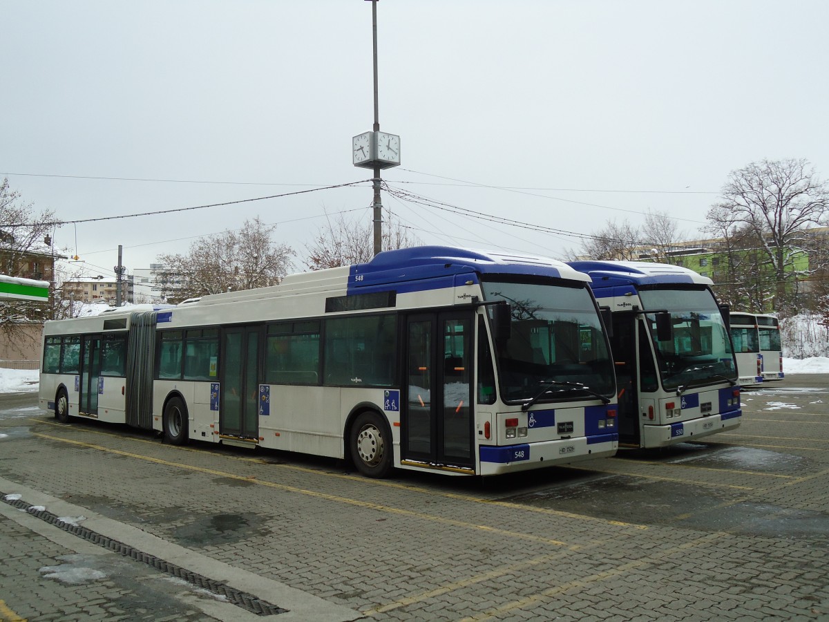 (131'211) - TL Lausanne - Nr. 548/VD 1528 - Van Hool am 5. Dezember 2010 in Lausanne, Dpt Borde