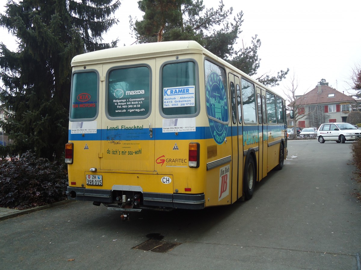 (132'464) - Spectaculus Flaachtal, Flaach - ZH 398'015 - Saurer/Hess (ex P 25'838) am 30. Januar 2011 in Thun, Schule Progymatte