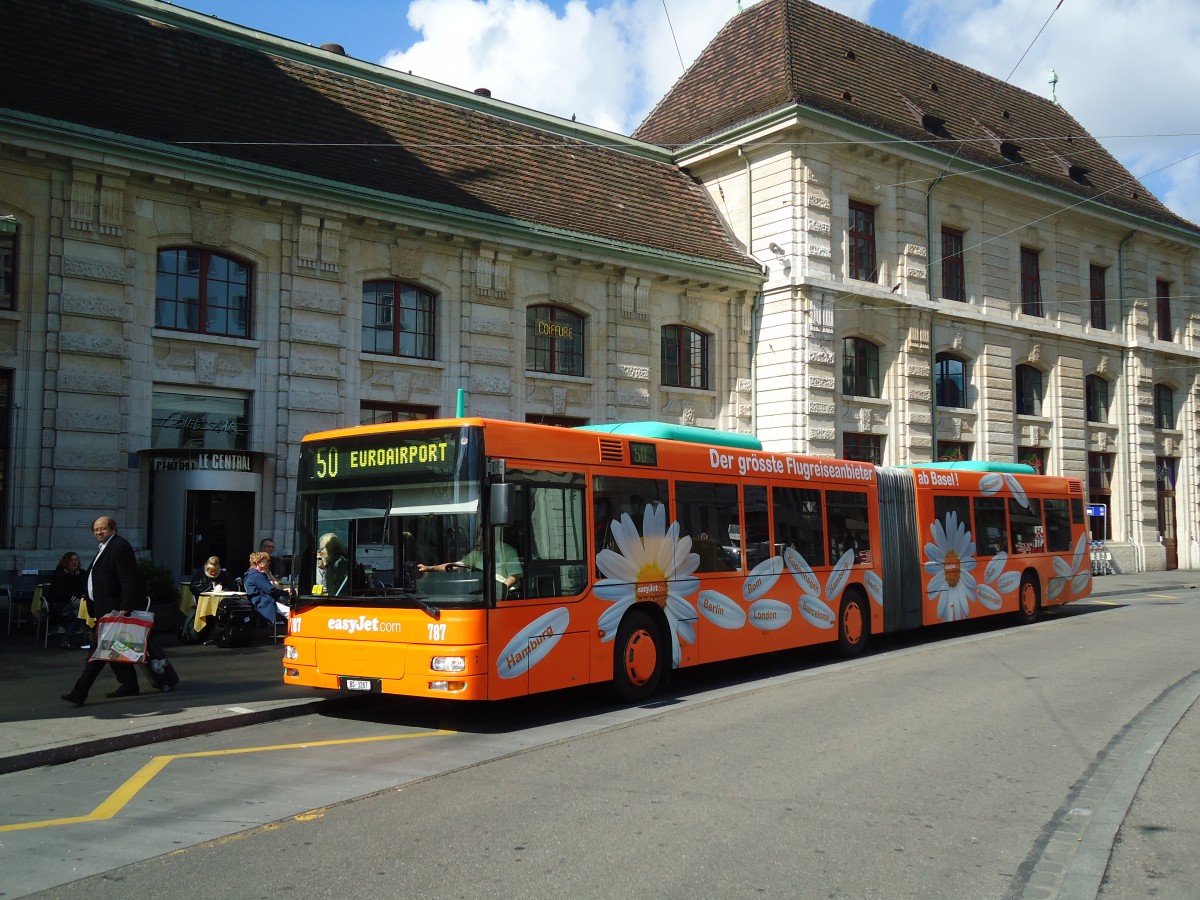 (133'693) - BVB Basel - Nr. 787/BS 3287 - MAN am 16. Mai 2011 beim Bahnhof Basel