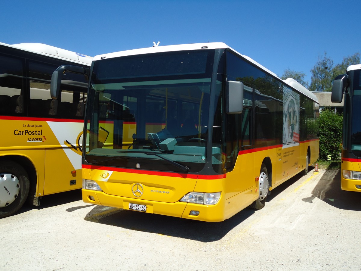 (133'898) - CarPostal Ouest - VD 335'330 - Mercedes am 29. Mai 2011 in Yverdon, Garage