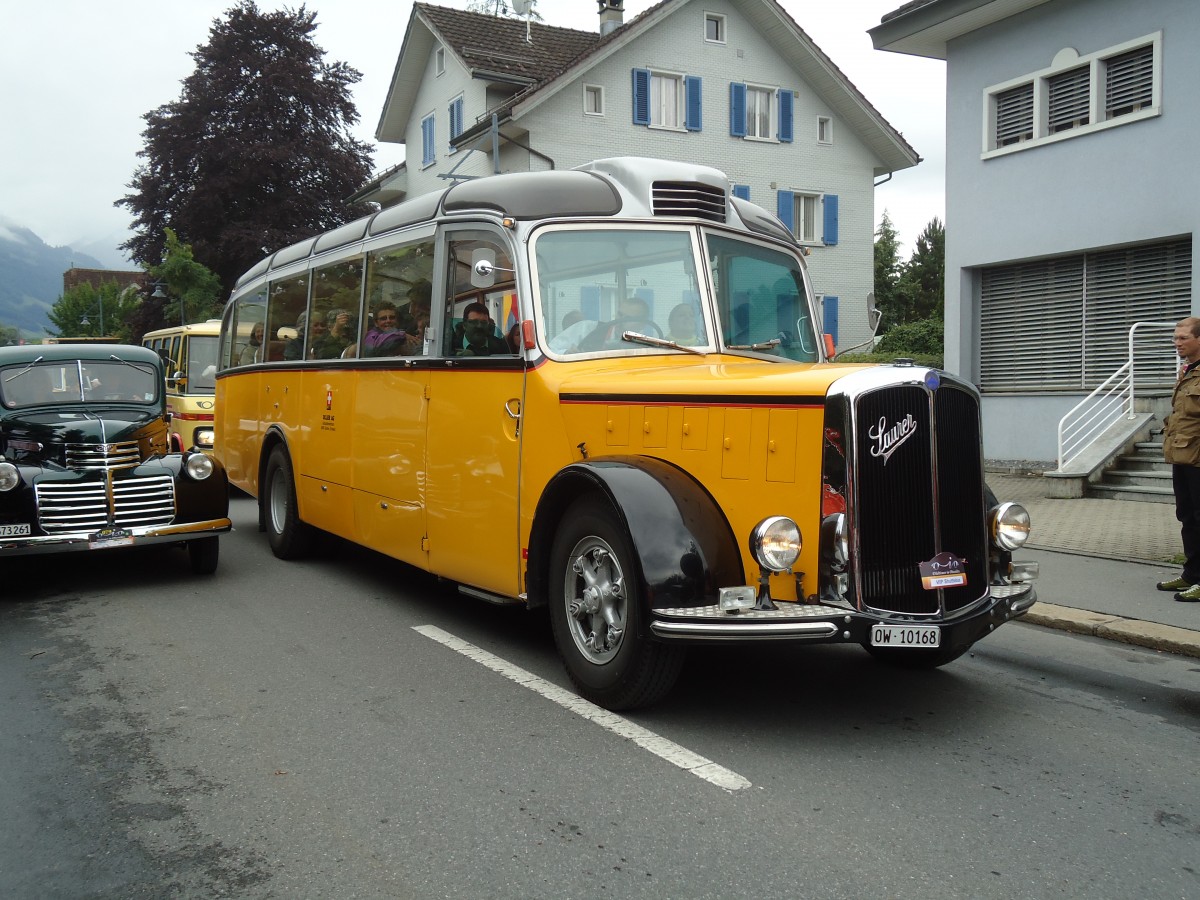 (134'068) - Dillier, Sarnen - OW 10'168 - Saurer/Gangloff (ex AVG Grindelwald; ex P 23'128; ex P 2195) am 11. Juni 2011 in Sarnen, OiO