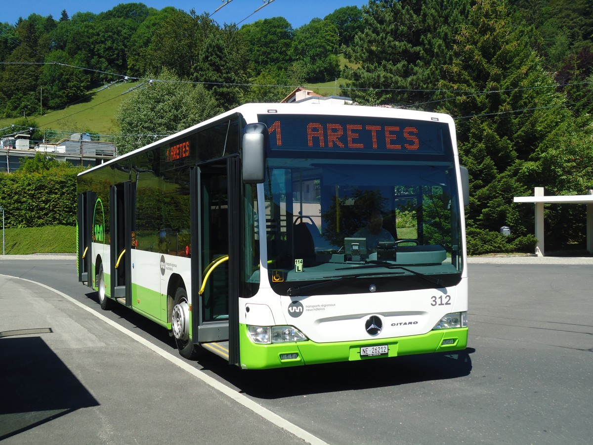 (134'978) - TRN La Chaux-de-Fonds - Nr. 312/NE 26'212 - Mercedes am 11. Juli 2011 in La Chaux-de-Fonds, Recorne