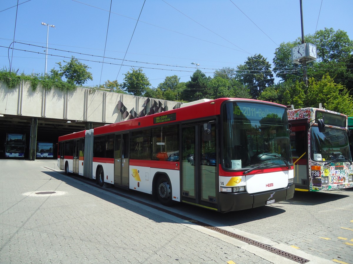 (135'075) - TL Lausanne (Steiner 14) - Nr. 646/VD 255'036 - Volvo/Hess (von Hess, Bellach) am 12. Juli 2011 in Lausanne, Dpt Borde