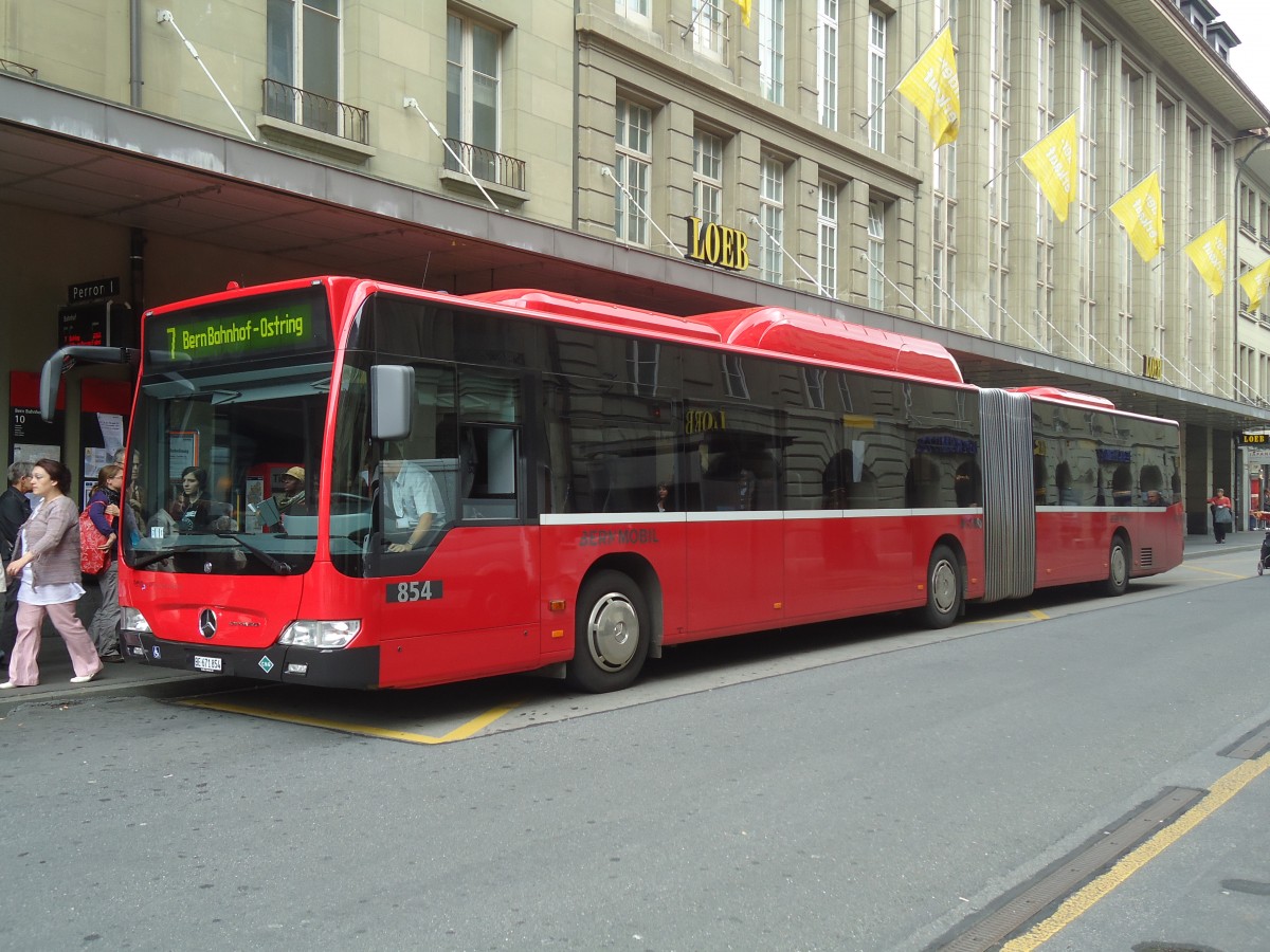 (135'150) - Bernmobil, Bern - Nr. 854/BE 671'854 - Mercedes am 14. Juli 2011 beim Bahnhof Bern