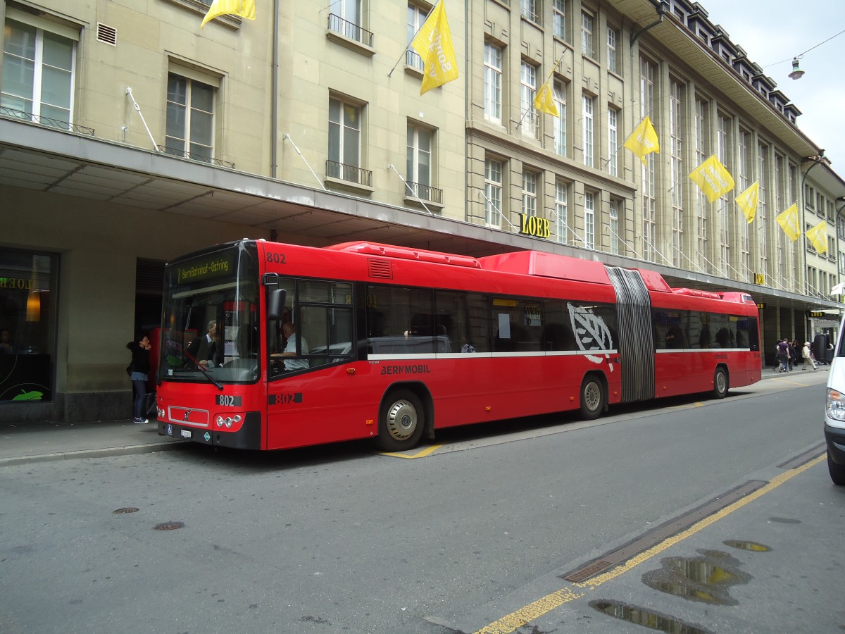 (135'153) - Bernmobil, Bern - Nr. 802/BE 612'802 - Volvo am 14. Juli 2011 beim Bahnhof Bern