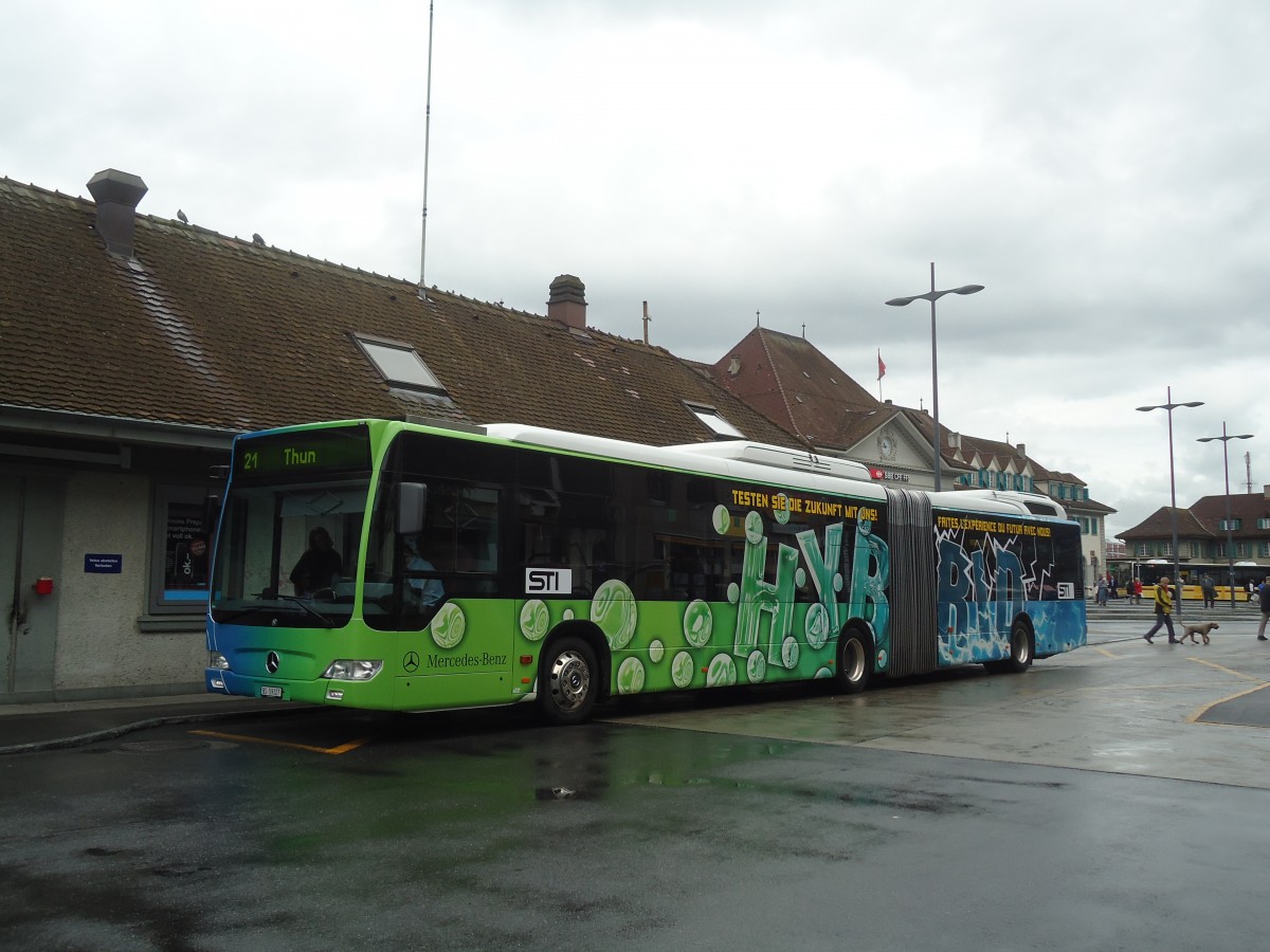 (135'202) - STI Thun (Testbus) - BS 59'327 - Mercedes am 23. Juli 2011 beim Bahnhof Thun