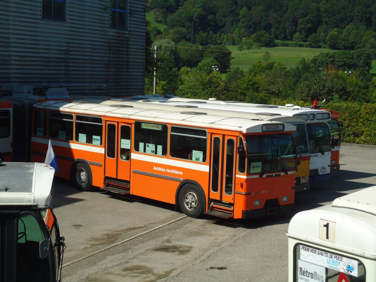 (135'643) - AMSA Chiasso (Rtrobus) - Nr. 11 - Saurer/Hess am 20. August 2011 in Moudon, Rtrobus