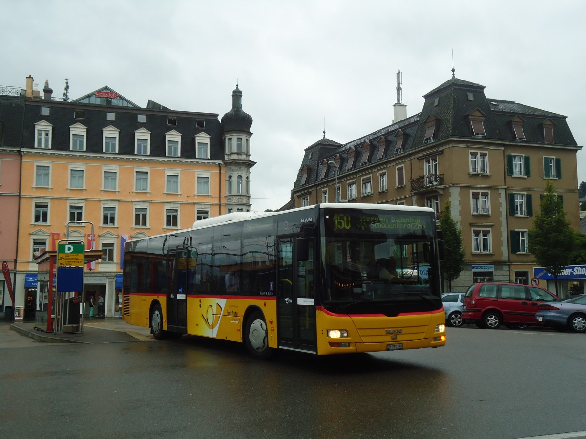 (135'812) - PostAuto Zrich - Nr. 209/ZH 781'199 - MAN am 5. September 2011 beim Bahnhof Wdenswil