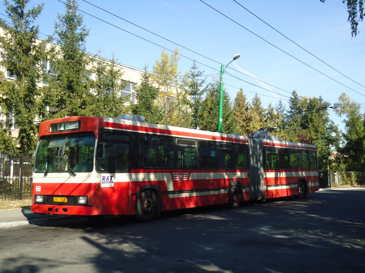 (136'358) - RAT Brasov - Nr. 68/BV 00'106 - Volvo/R&J Gelenktrolleybus (ex VB Biel/CH Nr. 68) am 4. Oktober 2011 in Brasov, Rulmentul