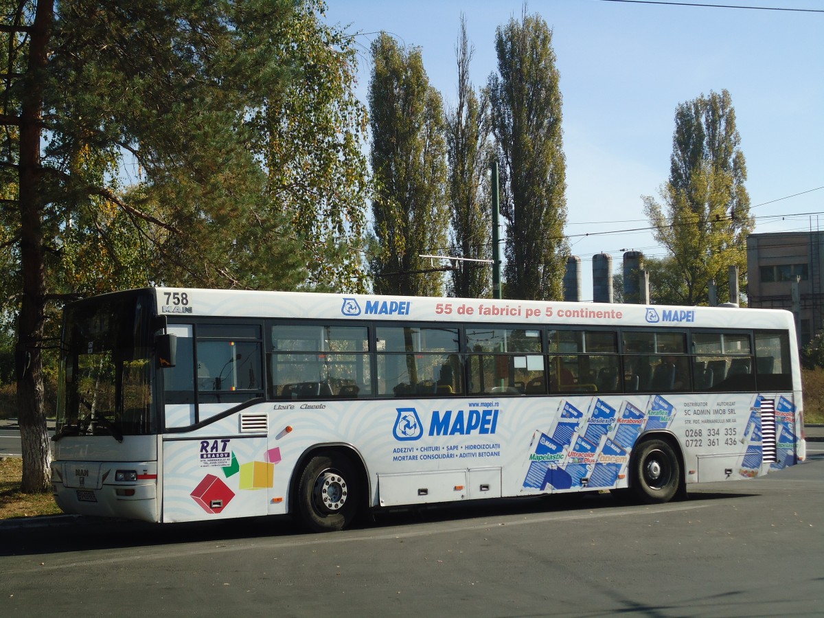 (136'359) - RAT Brasov - Nr. 758/BV 09 RKR - MAN am 4. Oktober 2011 in Brasov, Rulmentul