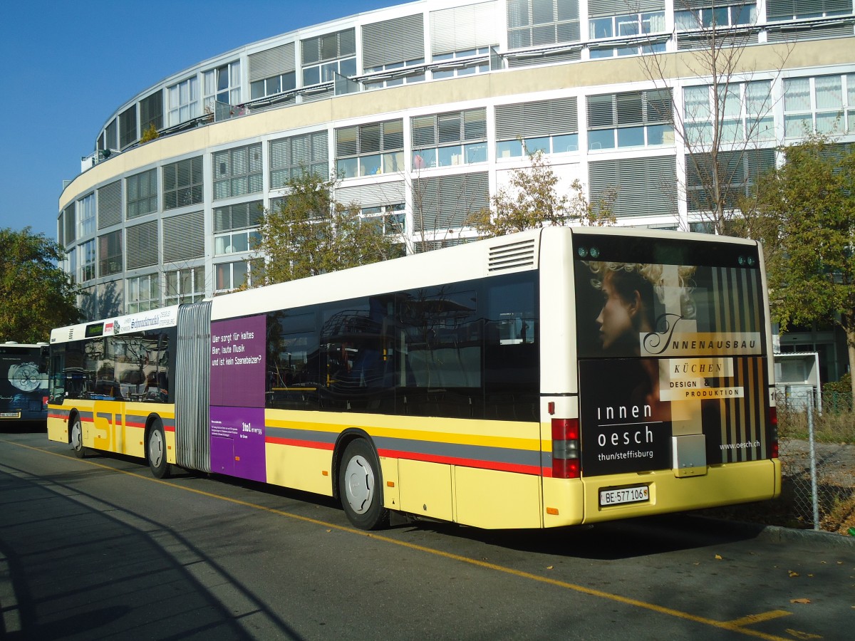 (136'748) - STI Thun - Nr. 106/BE 577'106 - MAN am 16. November 2011 bei der Schifflndte Thun