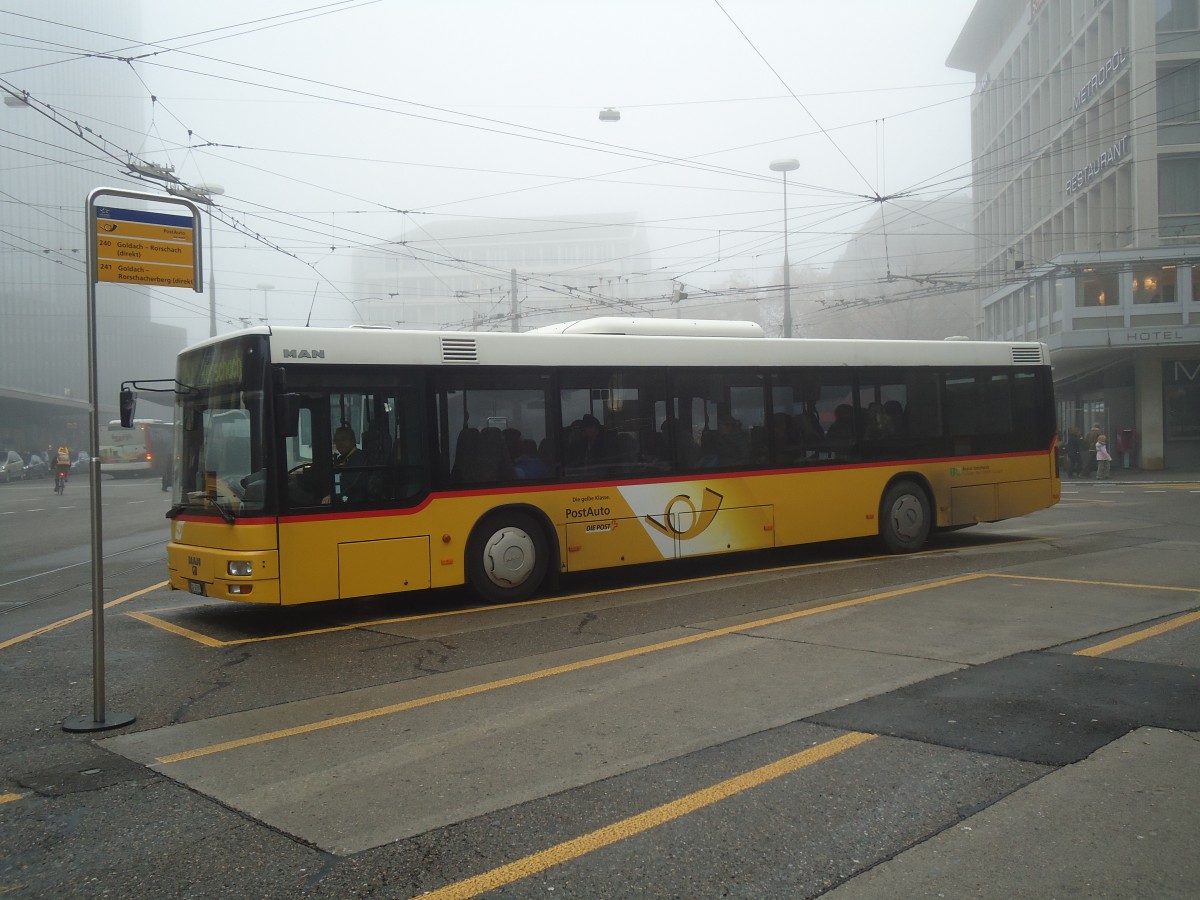 (136'899) - Schwizer, Goldach - SG 67'397 - MAN am 23. November 2011 beim Bahnhof St. Gallen