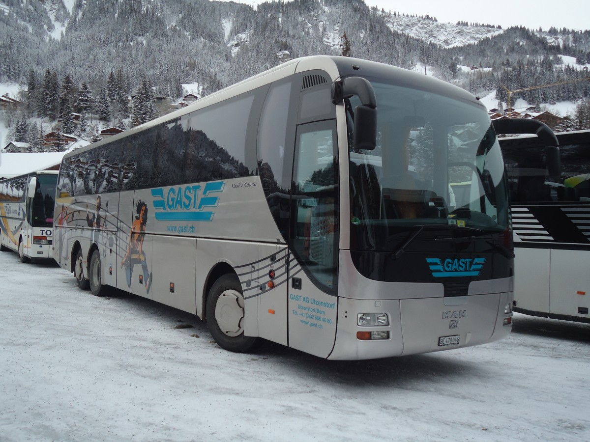 (137'410) - Gast, Utzenstorf - BE 470'046 - MAN am 7. Januar 2012 in Adelboden, ASB