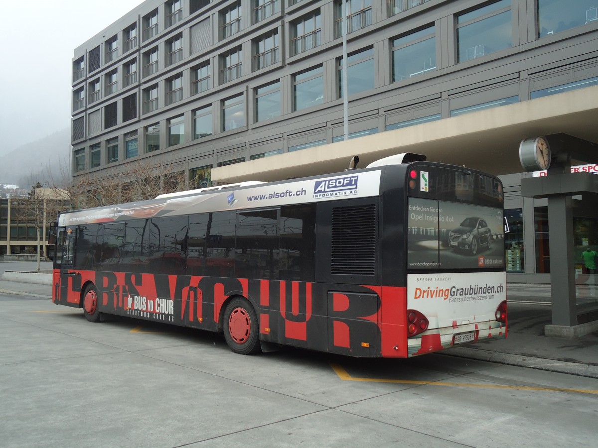 (137'890) - SBC Chur - Nr. 18/GR 97'518 - Solaris am 5. Mrz 2012 beim Bahnhof Chur