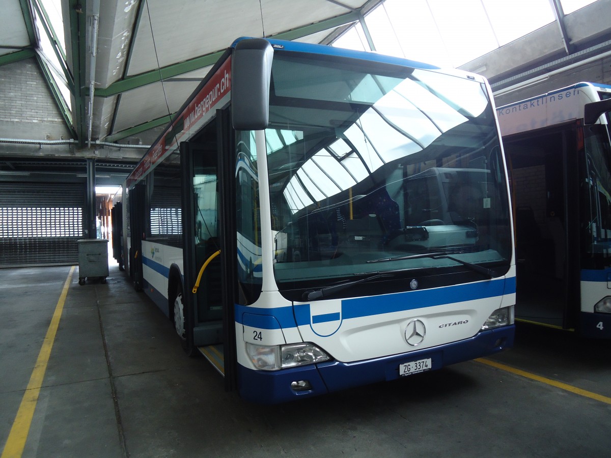 (138'019) - ZVB Zug - Nr. 24/ZG 3374 - Mercedes am 6. Mrz 2012 in Zug, Garage