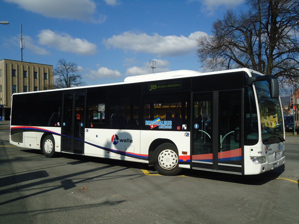 (138'076) - Knecht, Windisch - Nr. 458/AG 304'177 - Mercedes am 6. Mrz 2012 beim Bahnhof Lenzburg