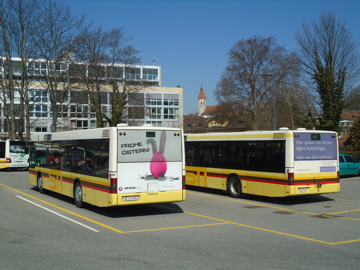 (138'404) - STI Thun - Nr. 95/BE 572'095 - MAN am 27. Mrz 2012 bei der Schifflndte Thun