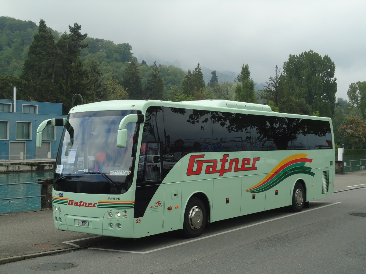 (138'723) - Gafner, Thun - Nr. 25/BE 13'047 - Temsa am 13. Mai 2012 bei der Schifflndte Thun